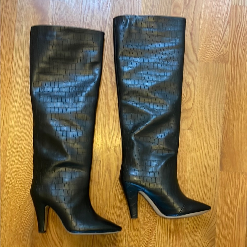 Elegant Black Knee-High Women's Boots